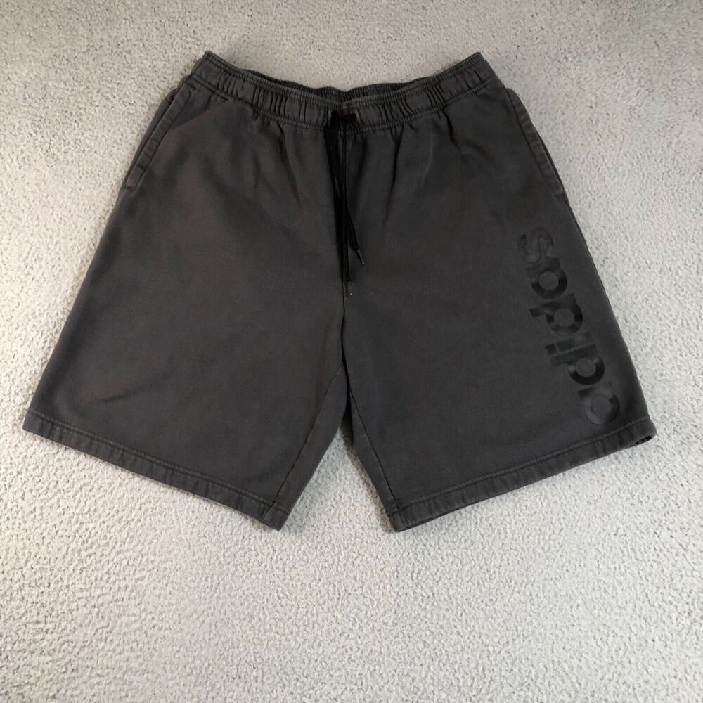 Adidas Shorts Men Extra Large‎ Gray Sweat Athleisure Gym Jogger Basketball Logo